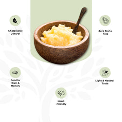 A2 Gir Cow Desi Ghee | Made with Vedic Bilona Method | Hand churned | Pure, Healthy and Natural | Grass Fed Cows | Glass Jar