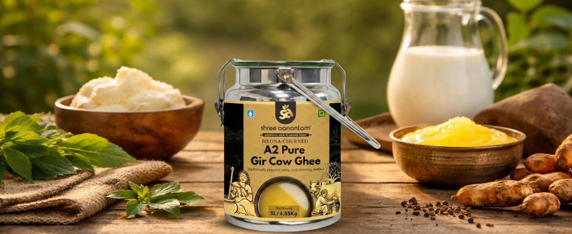 A2 Desi Cow Ghee - 5L Dolchi - Premium Image 8
