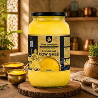 A2 Gir Cow Desi Ghee | Made with Vedic Bilona Method | Hand churned | Pure, Healthy and Natural | Grass Fed Cows | Glass Jar