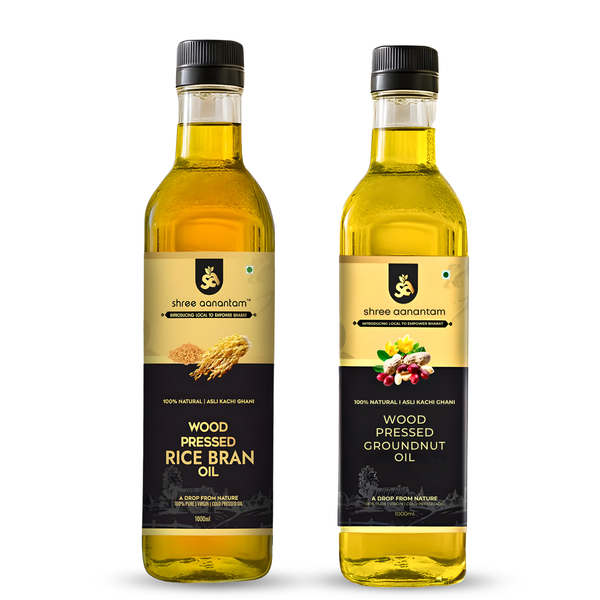 Rice Bran & Groundnut Oil Combo (1L Each)